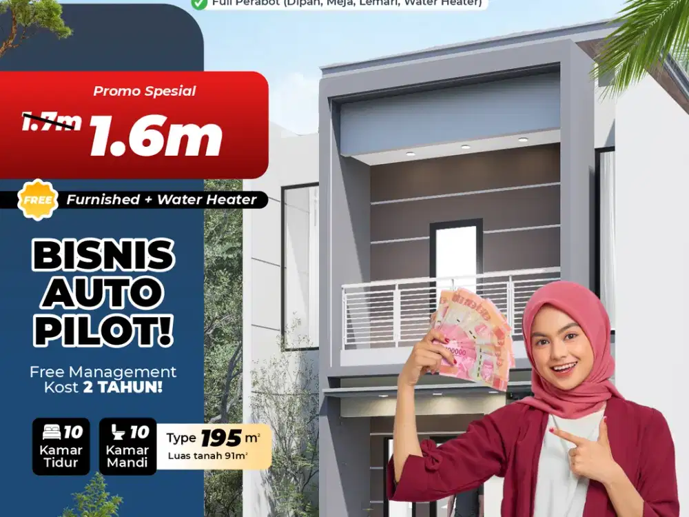 Dijual Rumah Kost Eksklusif 10 Kamar Sebelah Fakultas Kedokteran UMM