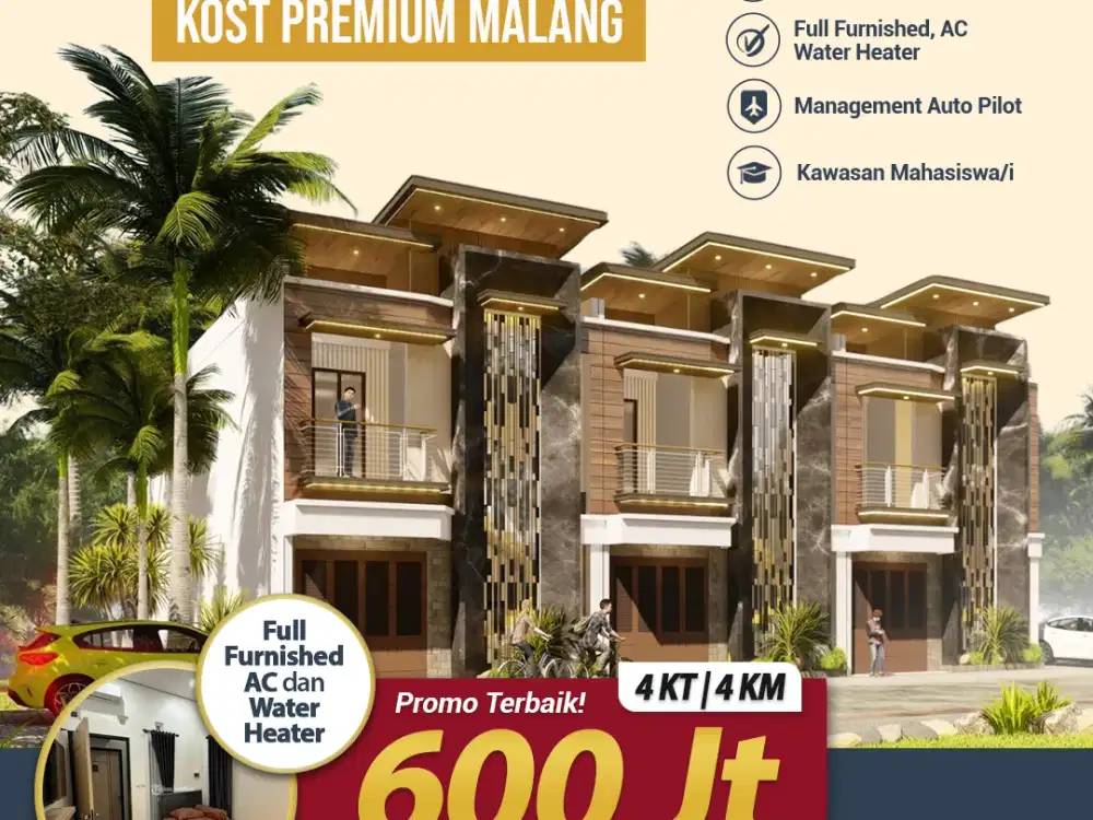 RUMAH KOS 4 KAMAR 600 JUTA AN