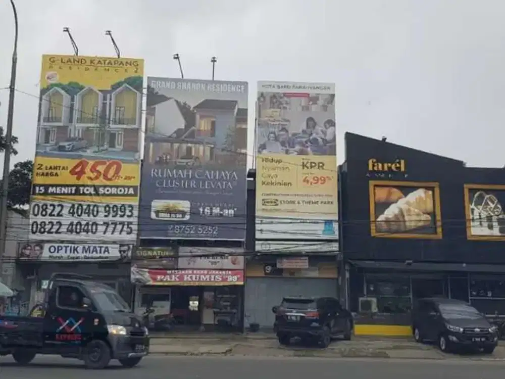 Disewakan Billboard Ruko Lantai 2 di Exit Tol Buahbatu Bandung