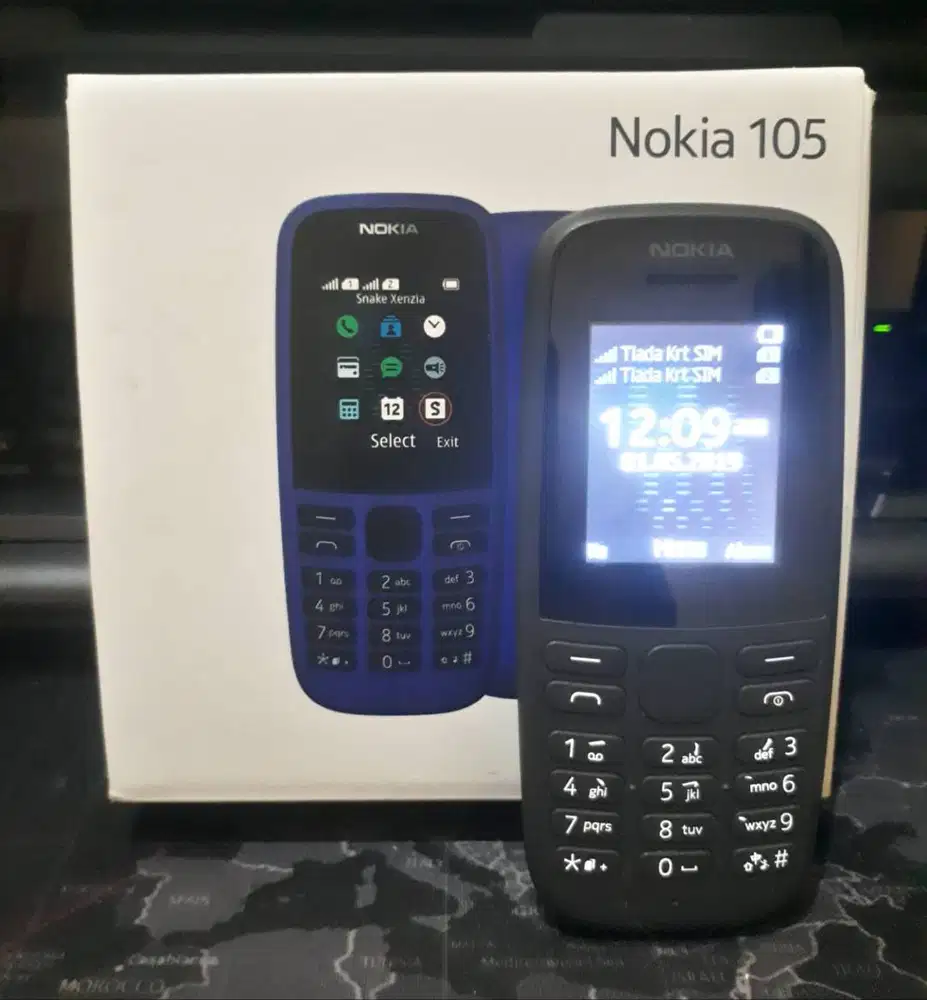 NOKIA 105 Fullset Box, Normal Minus Baterai Drop No Charger