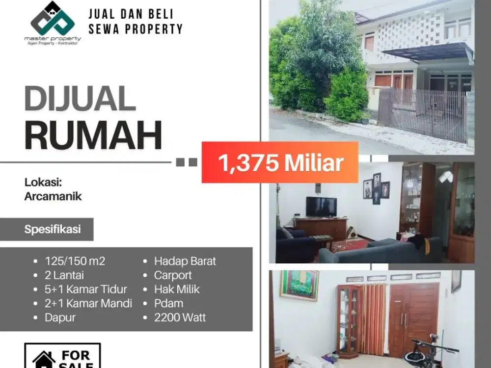Rumah 2 lantai kokoh termurah di Komplek Arcamanik Endah Kota Bandung