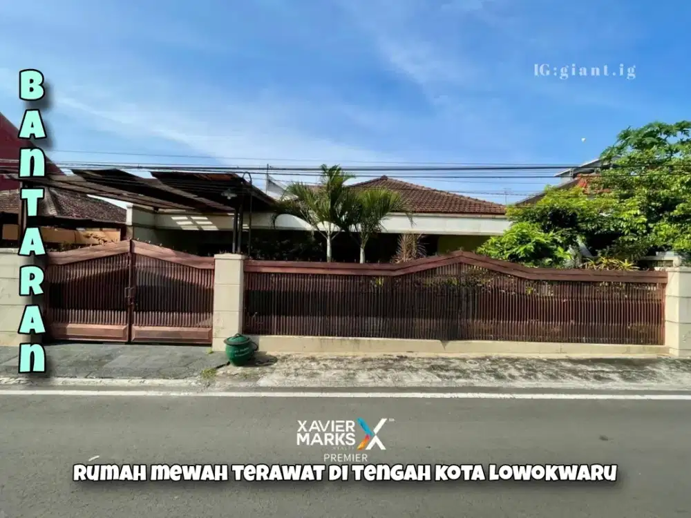 Rumah mewah dekat Suhat di Bantaran, Lowokwaru Malang
