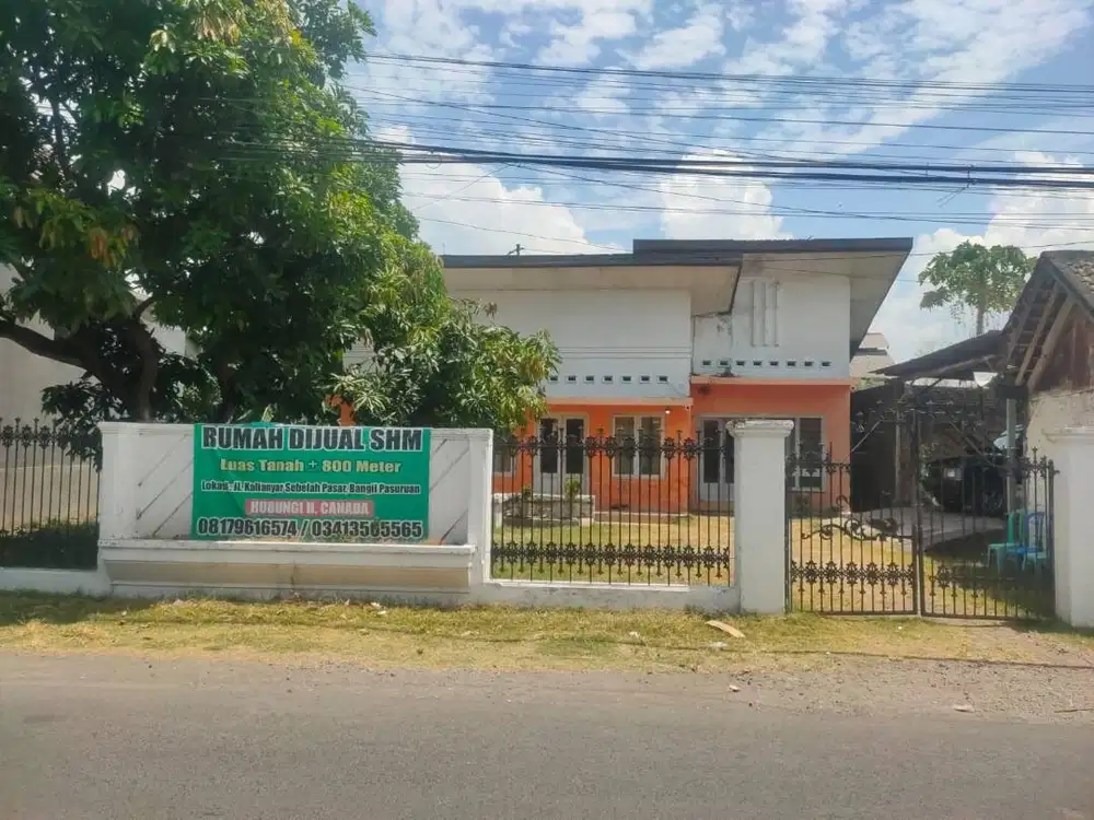 Rumah dan Tanah dekat Pasar Kalianyar Bangil Pasuruan
