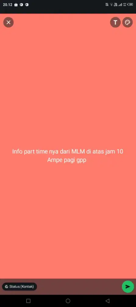 Info part time nya dong