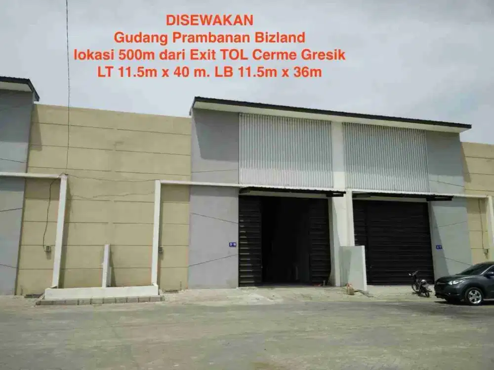 Disewakan Gudang Prambanan Bizland Gresik