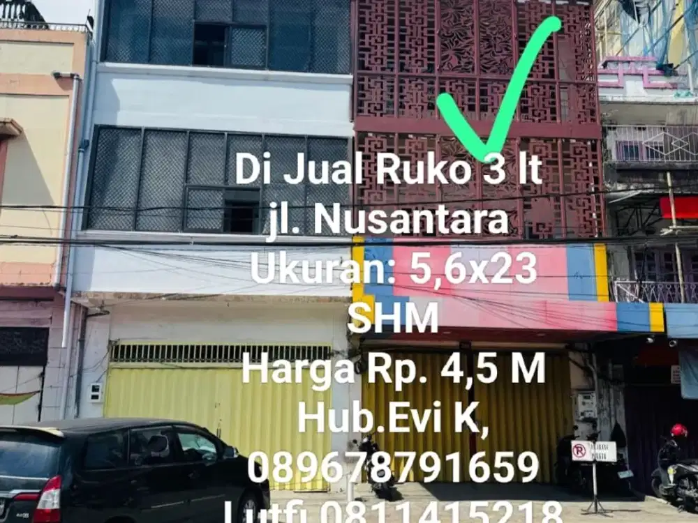 Dijual Ruko 3 lt di Jl. Nusantara Makassar