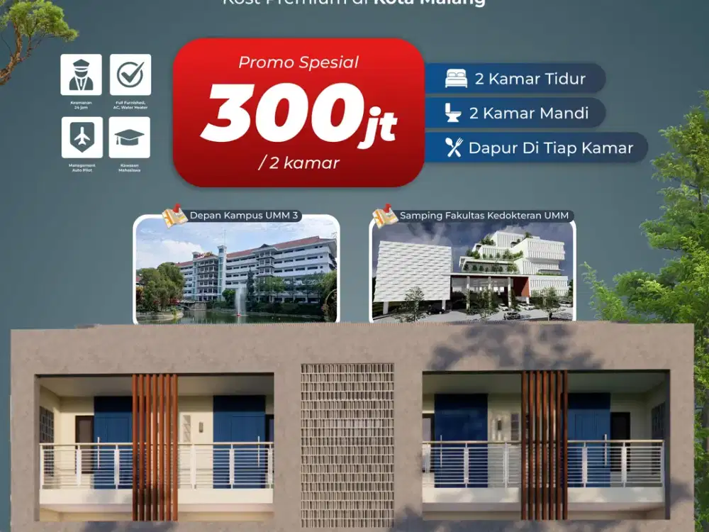 KAMAR KOS FREE MANAJEMEN DEPAN  KAMPUS UMM DAN DEKAT UB  KOTA MALANG