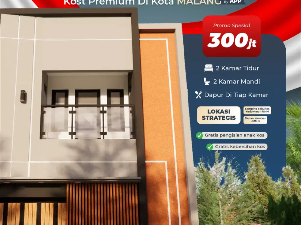 dijual rumah kost samping fakultas kedokteran UMM Malang