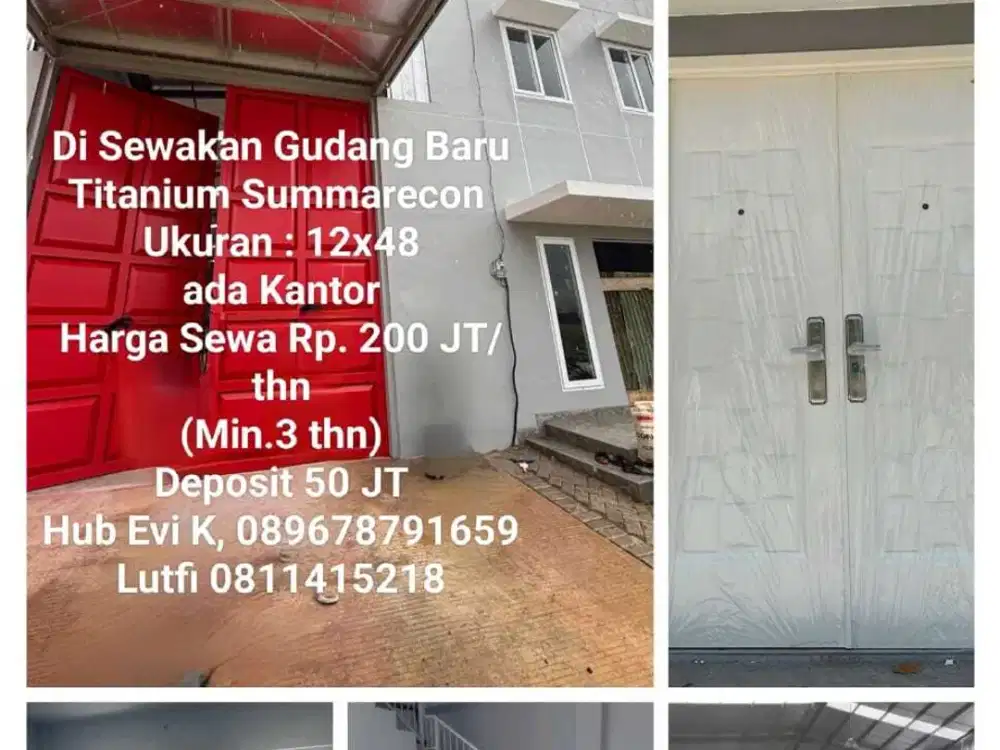 Disewakan Gudang Baru di Titanium Summarecon Makassar