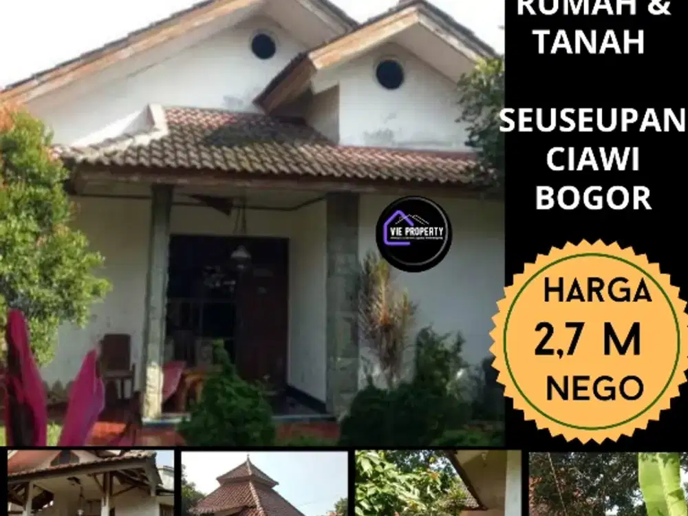 Murah. Rumah dengan tanah luas dijual cepat si Seusepan Ciawi Bogor