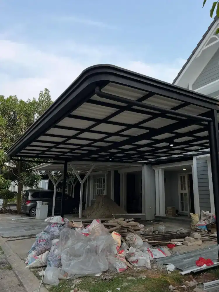 kanopi minimalis atap alderon modern