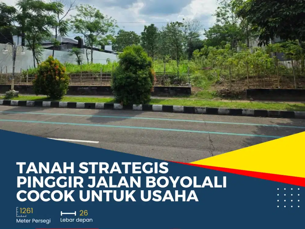 Disewakan Tanah Strategis di Boyolali Cocok untuk Usaha Kuliner