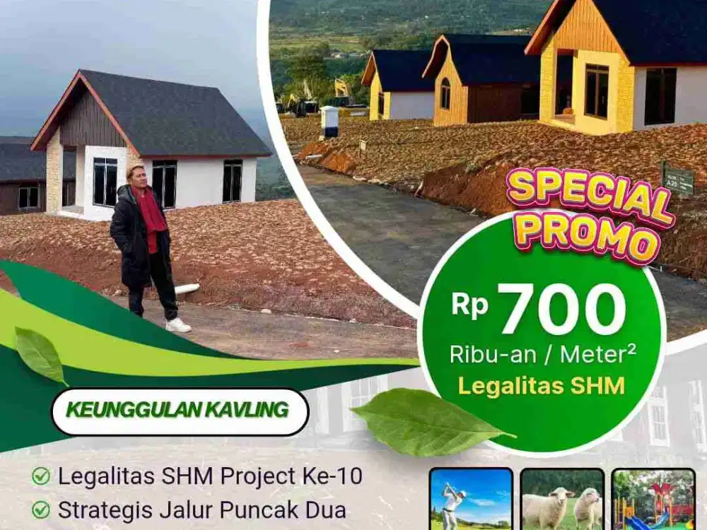 Tanah kavling murah eksklusif legalitas SHM View pegunungan gunung HANJAWONG di the HANJAWONG villas
