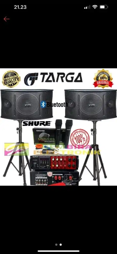 Dijual Karaoke Speaker 10 inch TARGA & Ampli BLUETOOTH