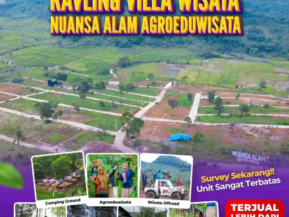 tanah kavling murah eksklusif legalitas aman SHM View pegunungan dan persawahan