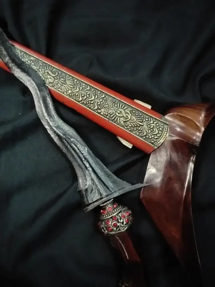 Keris Sepuh Megantoro Pamor Ceprit Tangguh Majapahit Kuno Ori
