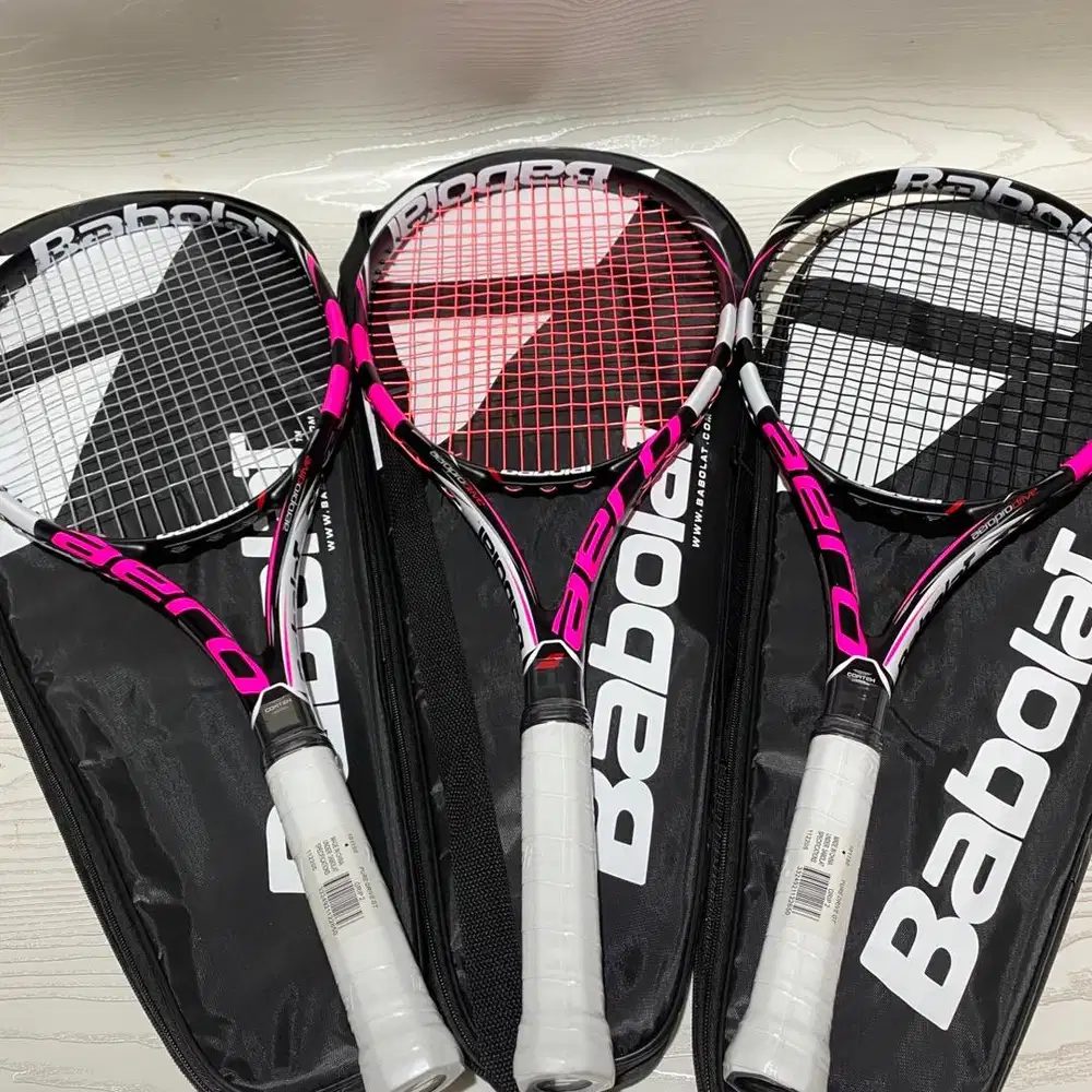 RAKET TENIS BABOLAT PURE AERO PRO DRIVE PREMIUM FULLSET SIAP PAKAI