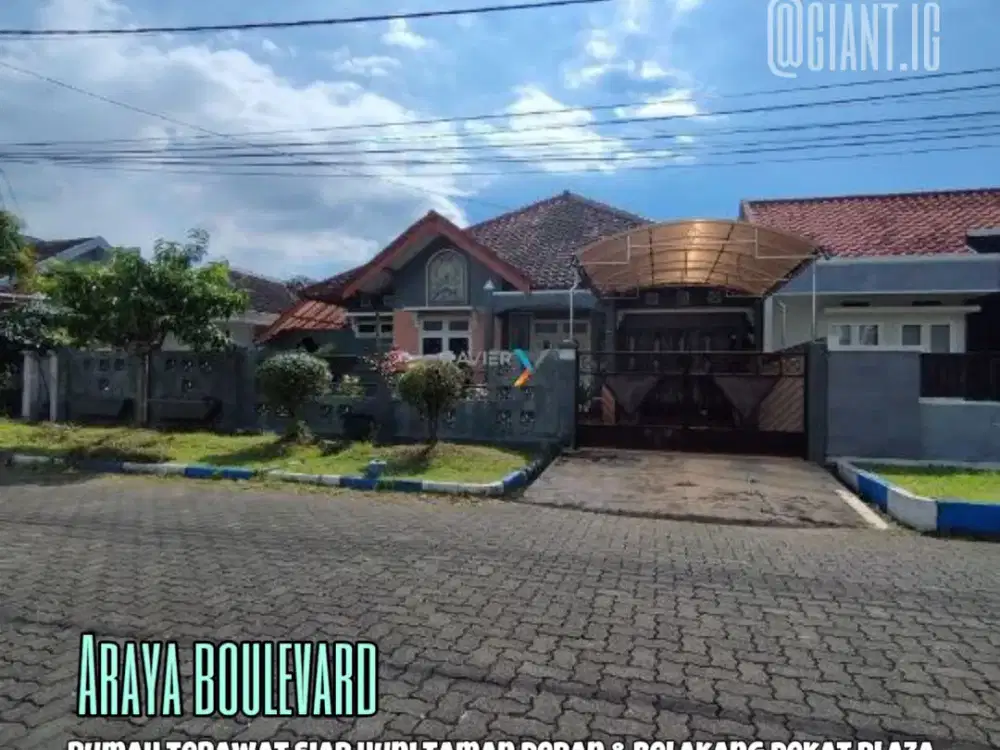 Rumah Luas di Boulevard Araya Malang Dijual Murah