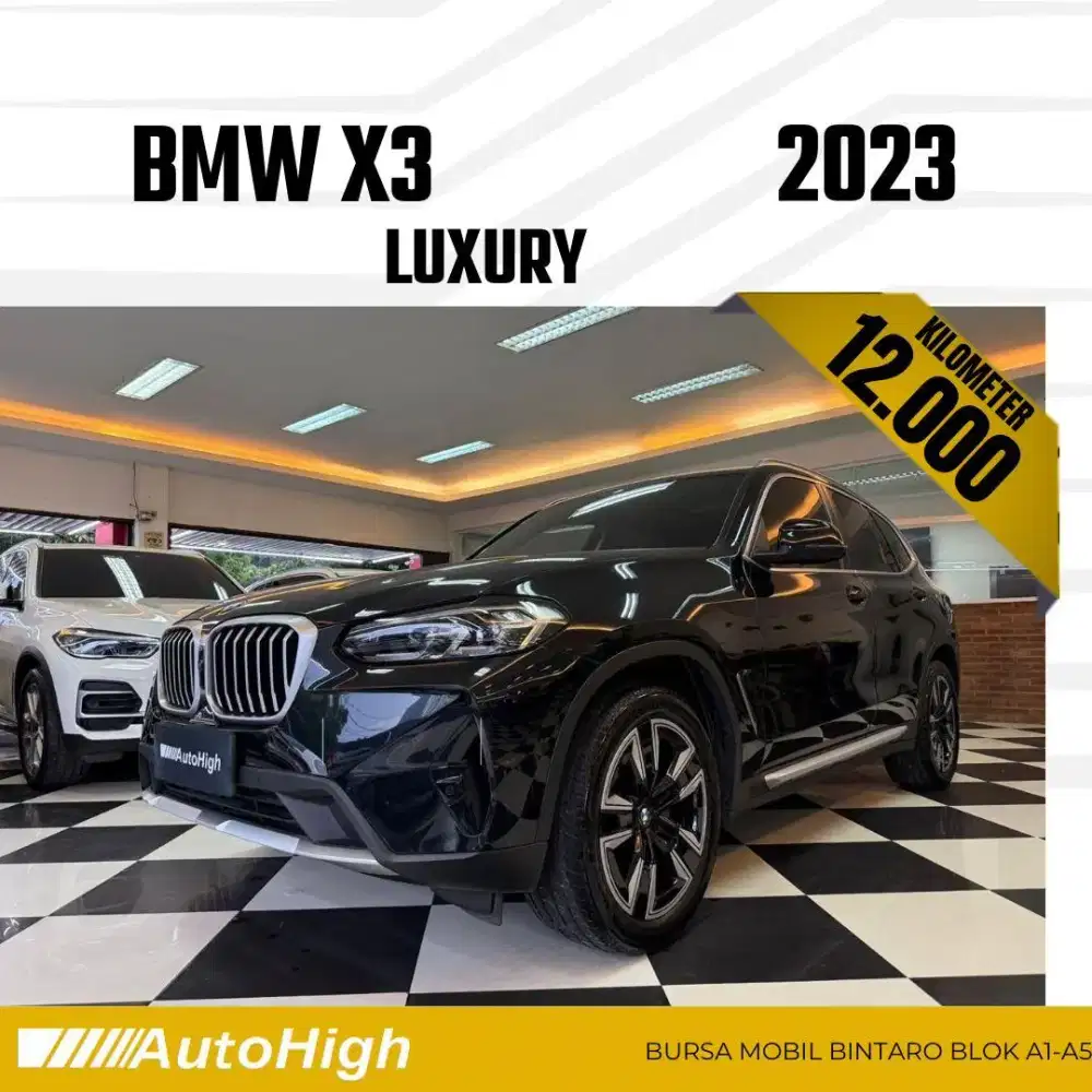 DP10% [Km12.000] X3 Luxury 2023 Black / M-Sport Reg 2022 #AUTOHIGH