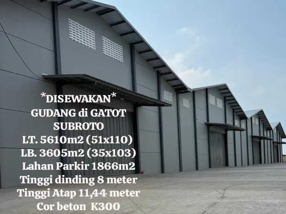 Gudang Baru Parkir Luas Di Kawasan Industri Gatot Subroto Semarang