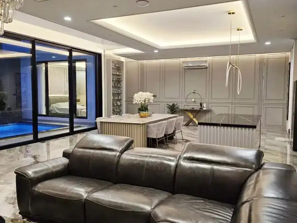 Premium Rumah Minimalis 3 Lt Marmer Pool Graha Family