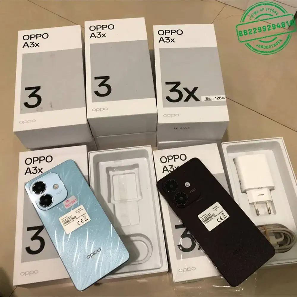 Oppo A3x 128gb lengkap mulus