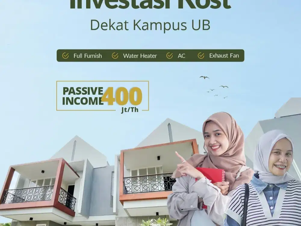 Rumah Kos Muslimah Dekat Kampus UB Malang