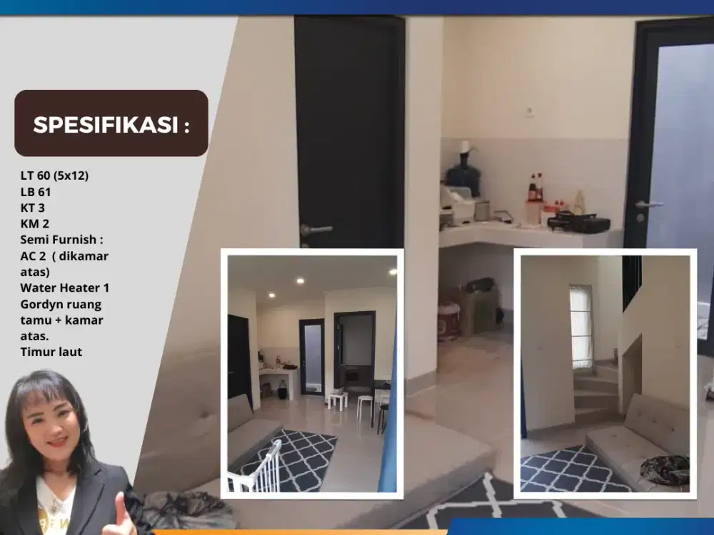 Murah Rumah Semi Furnished Cluster Baroni Summarecon Serpong Tangerang