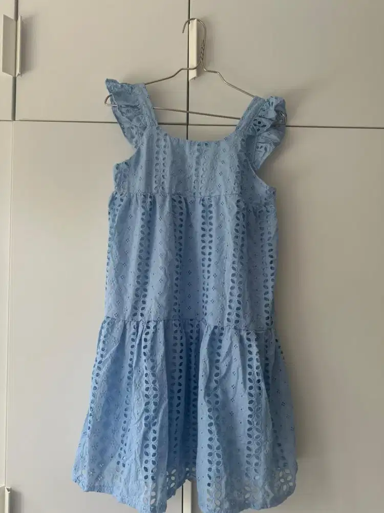 [PRELOVED] dress biru muda embroidery anak