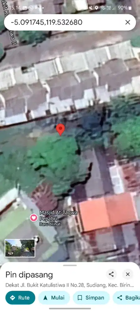 Dijual Rumah Tua Lahan Luas 135m² Strategis Pepabri Sudiang