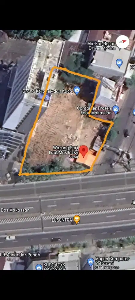 Disewakan tanah poros pettarani sudut rappocini