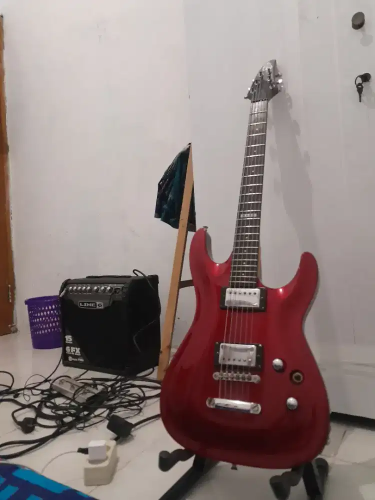 Gitar LTD H-50, efek gitar & amply line6