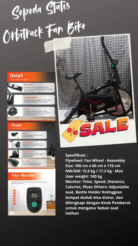 Sepeda Statis dijual NO Minus