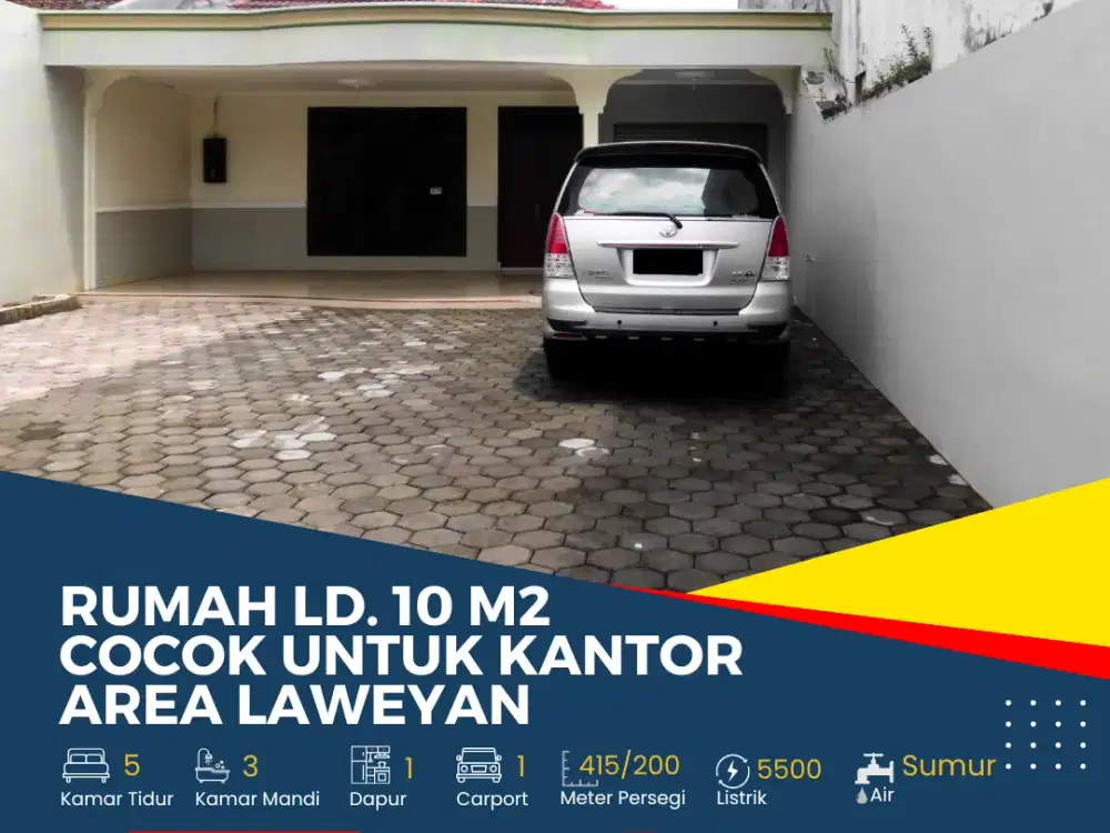 Rumah Cocok Untuk Kantor Area Laweyan