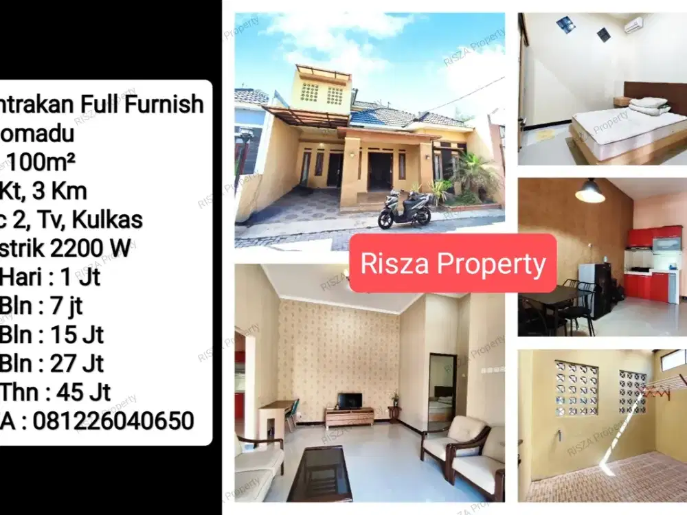 Kontrakan Area Colomadu Full Furnish Boleh Harian, Mingguan, Bulanan