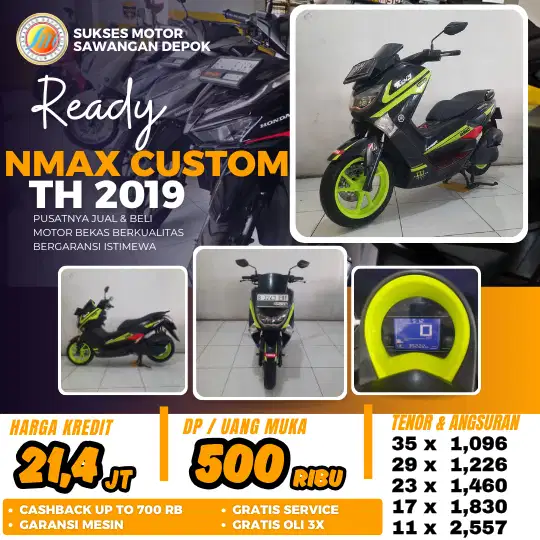 PROMO DP 500 CASH KREDIT YAMAHA NMAX OLD TH 2019 CUSTOM MULUS GARANSI
