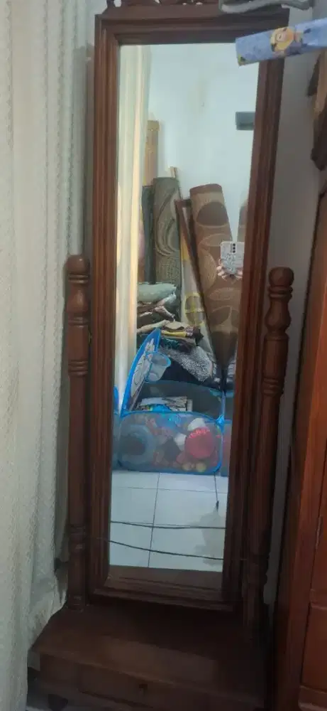 Cermin standing full body jati jepara