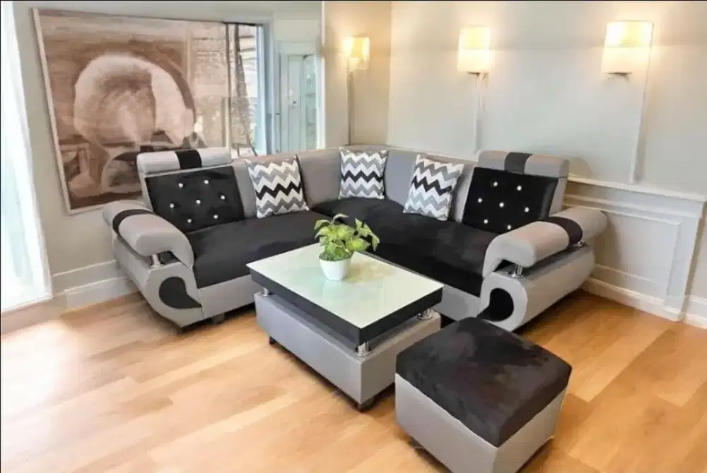 Sofa sudut + puk murah