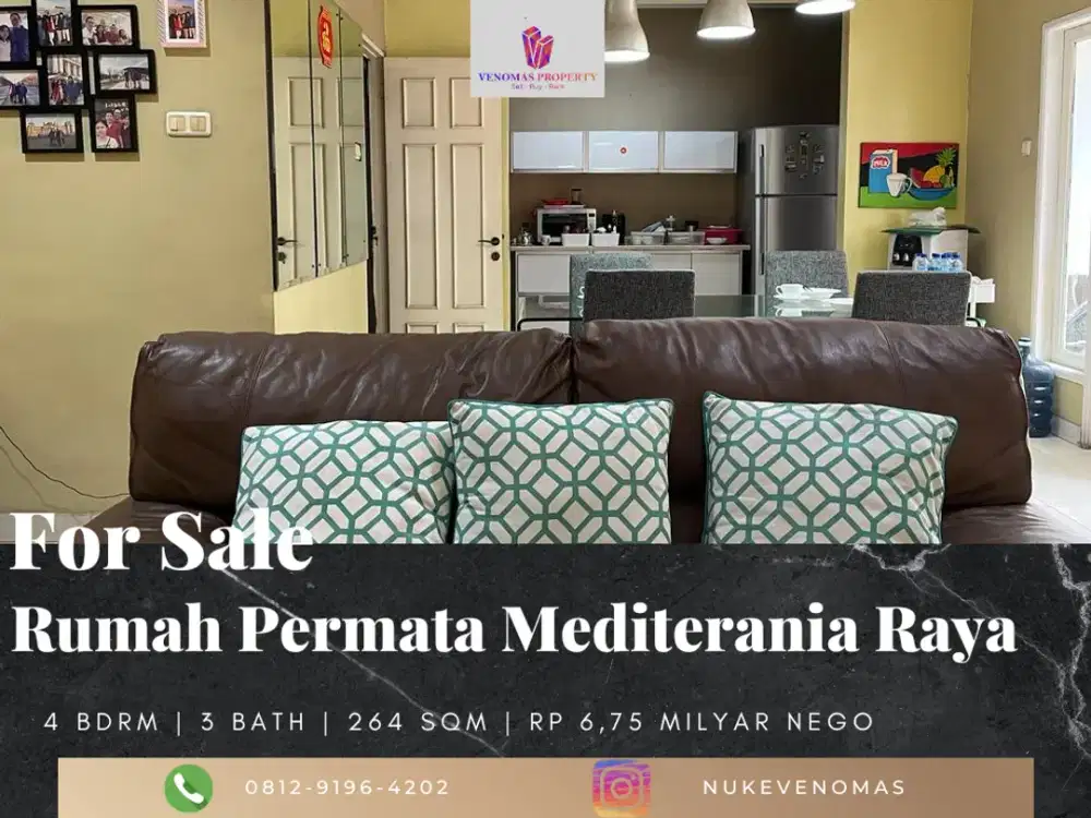 Dijual Rumah di Jl Permata Mediterania Raya 2 Lantai
