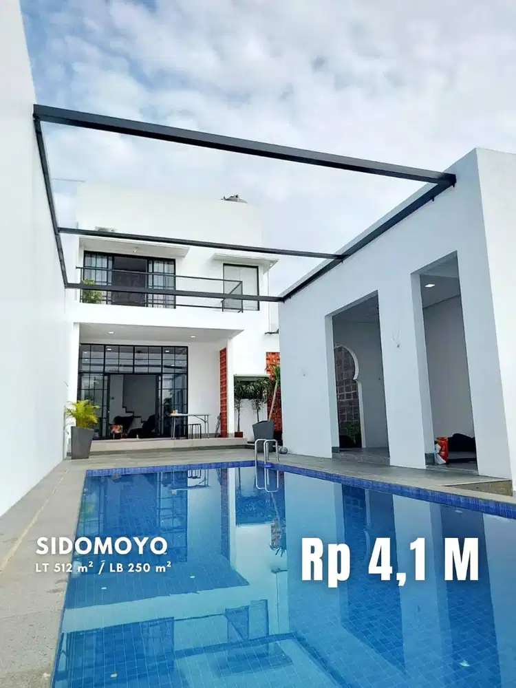 Dijual Rumah Nyaman dengan Kolam Renang di Sidomoyo Godean