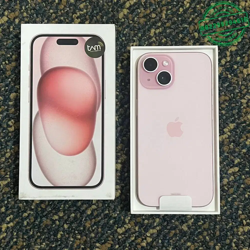 Iphone 15 128gb ibox pink lengkap