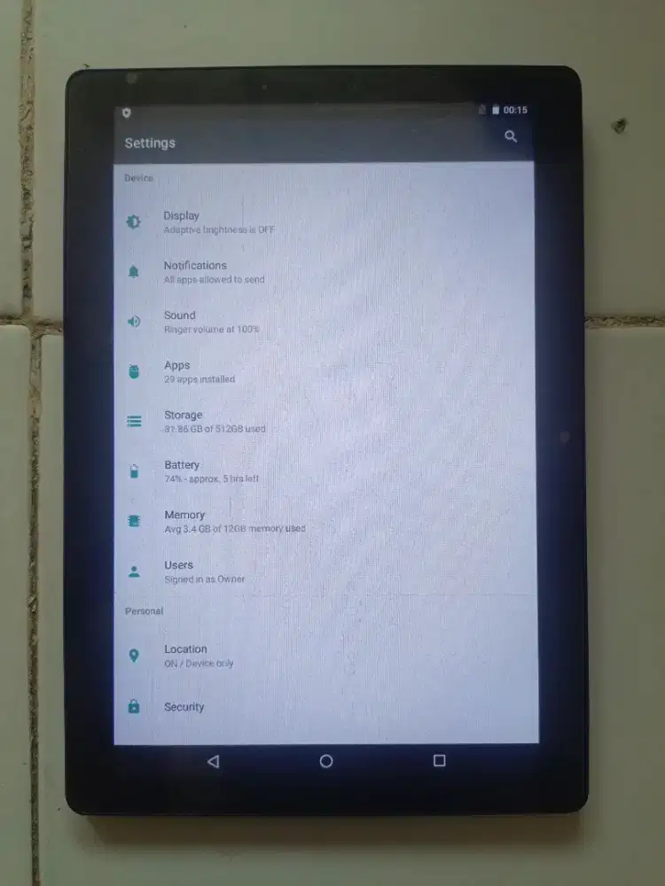 Tab android mediatek s4