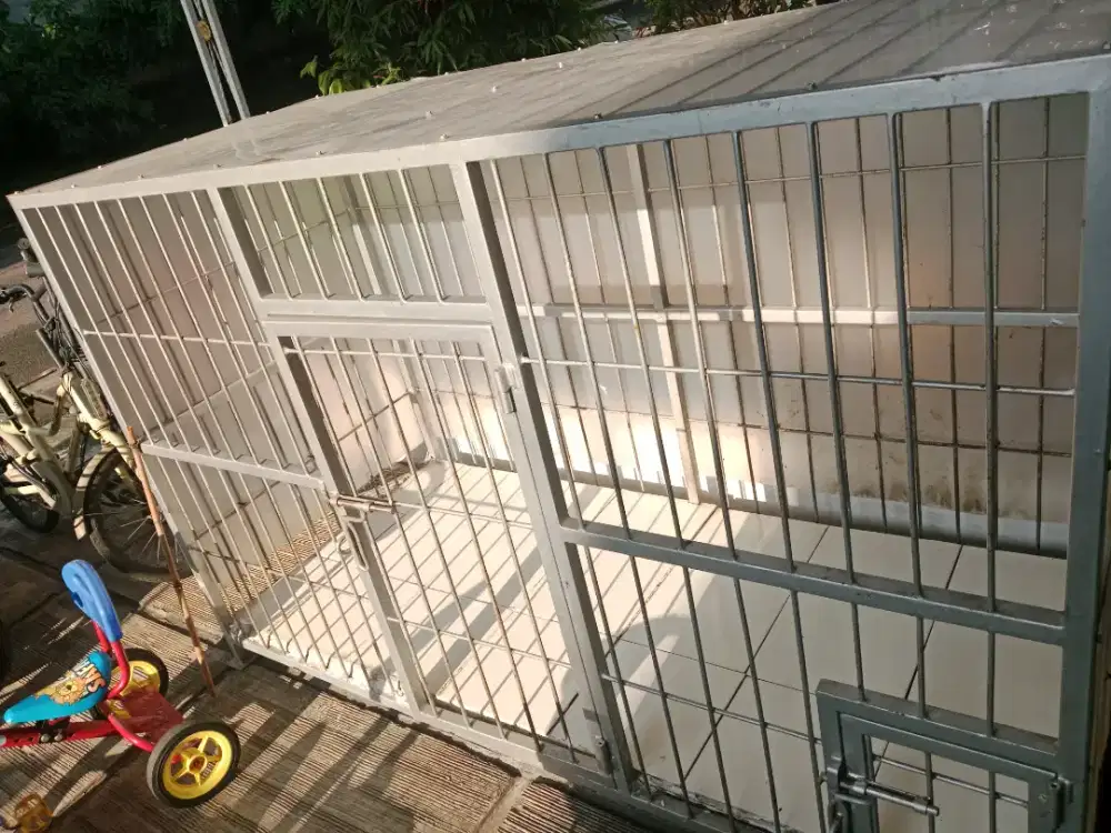 Kandang anjing besar muat 3 anjing ukuran panjang 3m lebar 2m