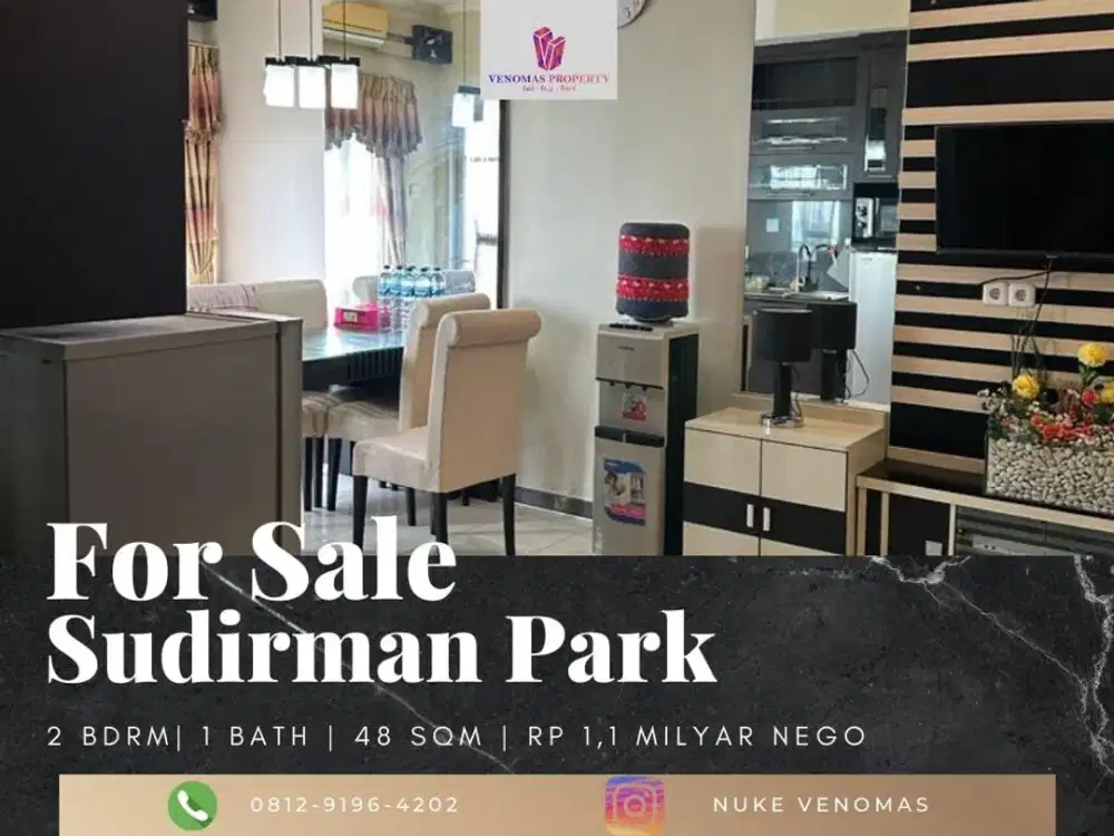 Dijual Apartement Sudirman Park 2BR Full Furnished High Floor