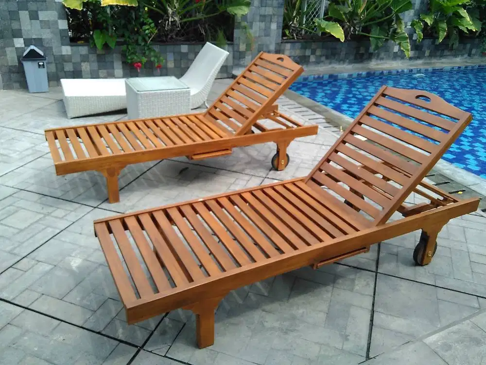 DB GRADE B KURSI KOLAM KAYU JATI DEPOK