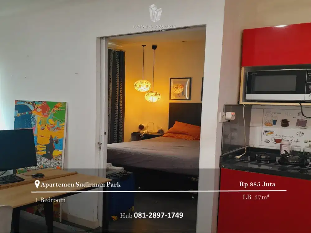 Dijual Apartement Sudirman Park 1 Bedroom Full Furnished Hook