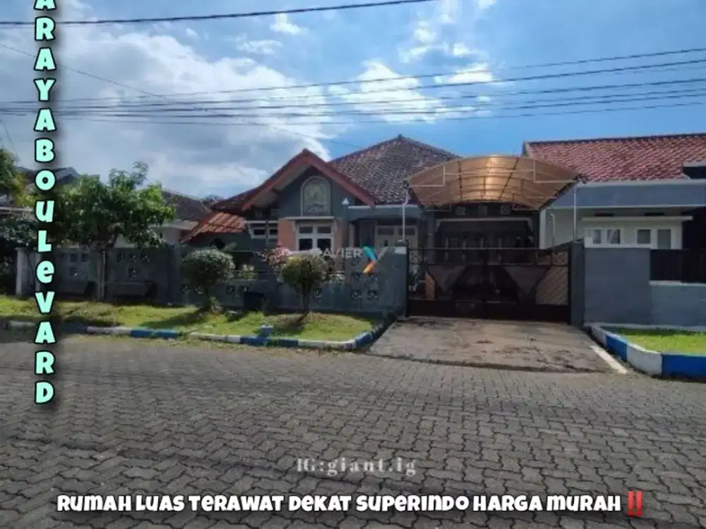 Rumah terawat dekat Plaza, Superindo di Araya Blimbing Malang