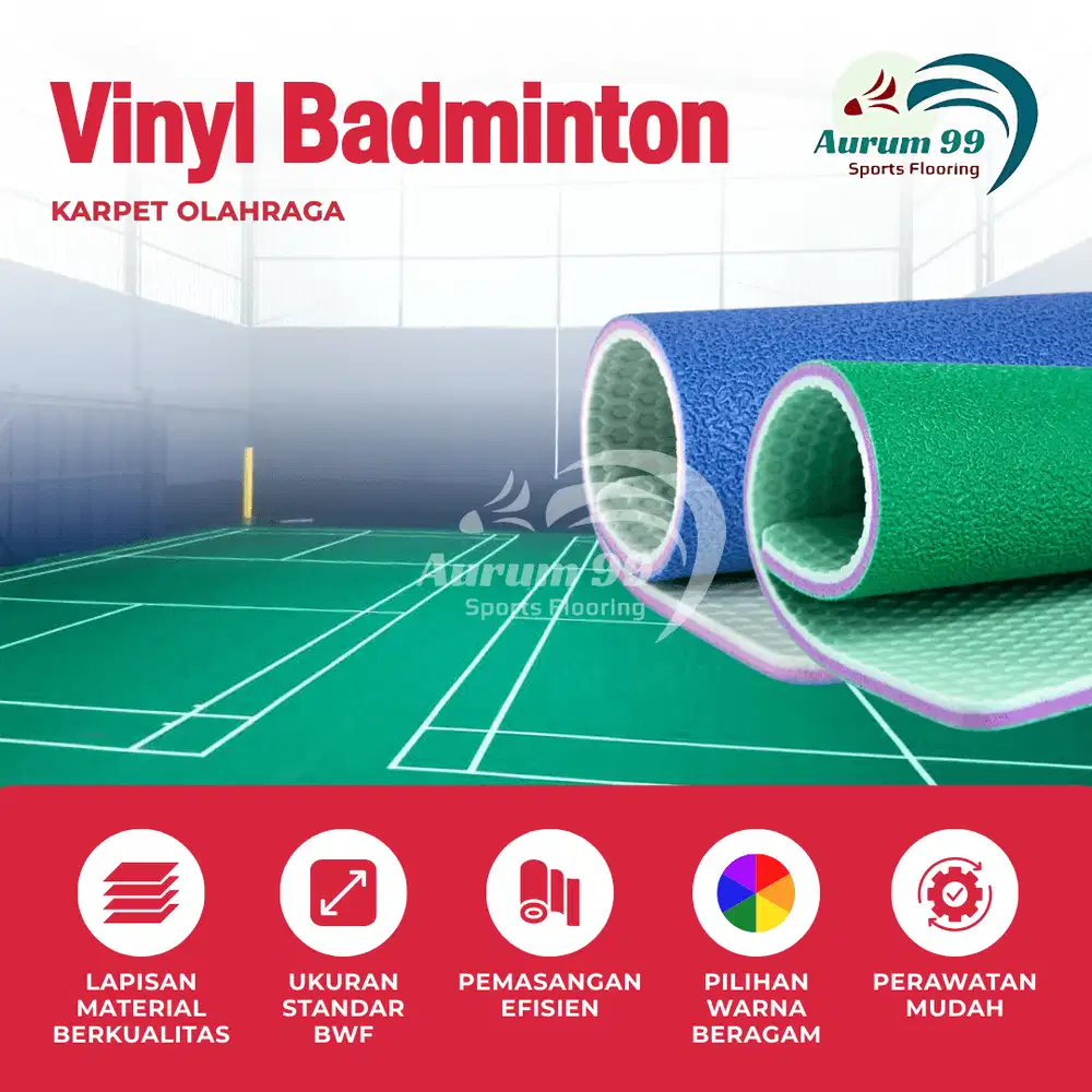 Karpet Badminton - Vinyl Lapangan Badminton Karpet Lapangan Badminton
