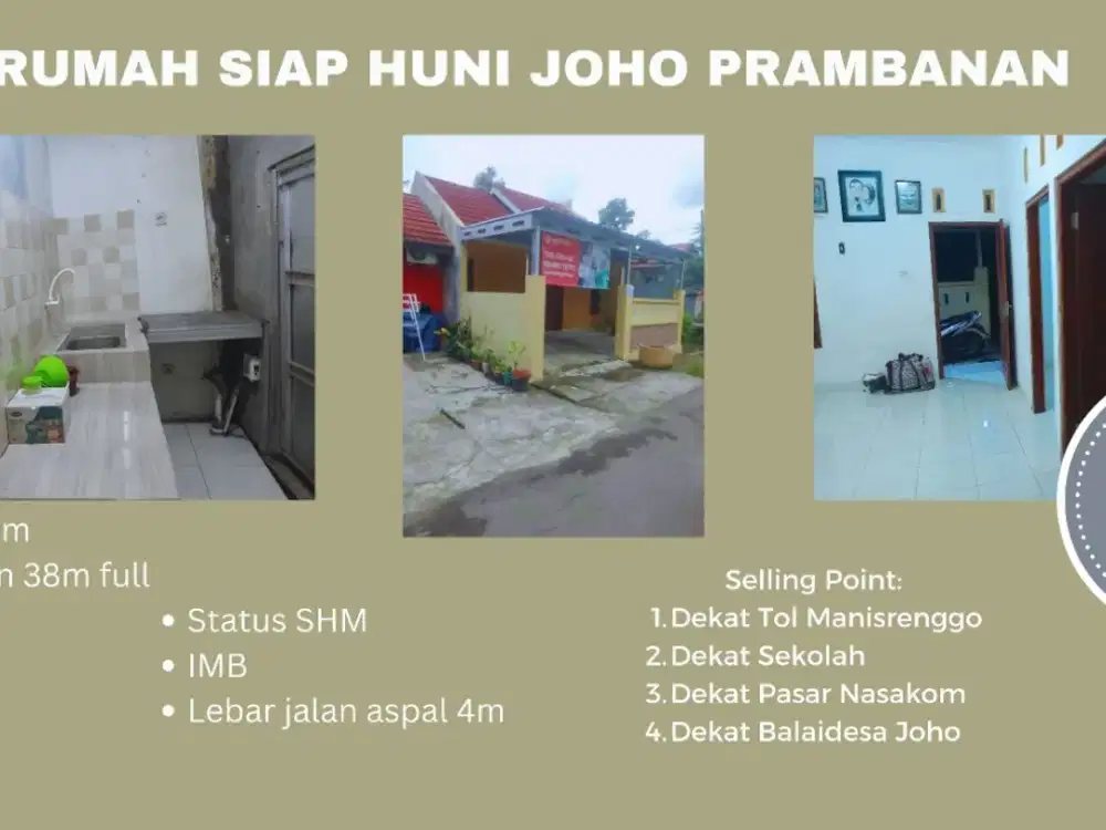 RUMAH SIAP HUNI DEKAT TOL MANISRENGGO