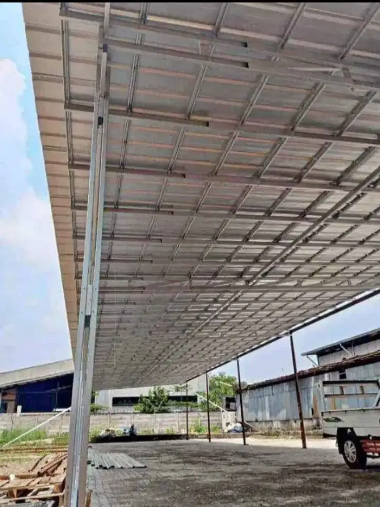 Kanopi rangka galvalum atap spandek